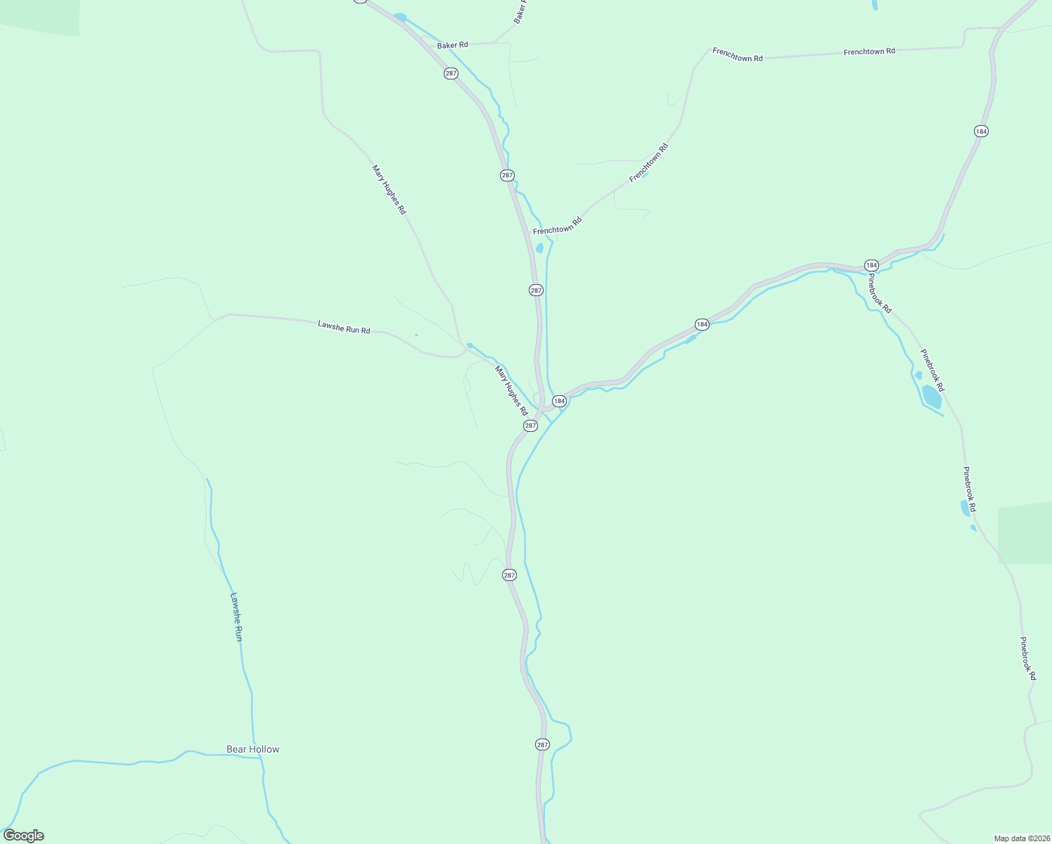 map of restaurants, bars, coffee shops, grocery stores, and more near 12099-12493 Highway 287 in Trout Run