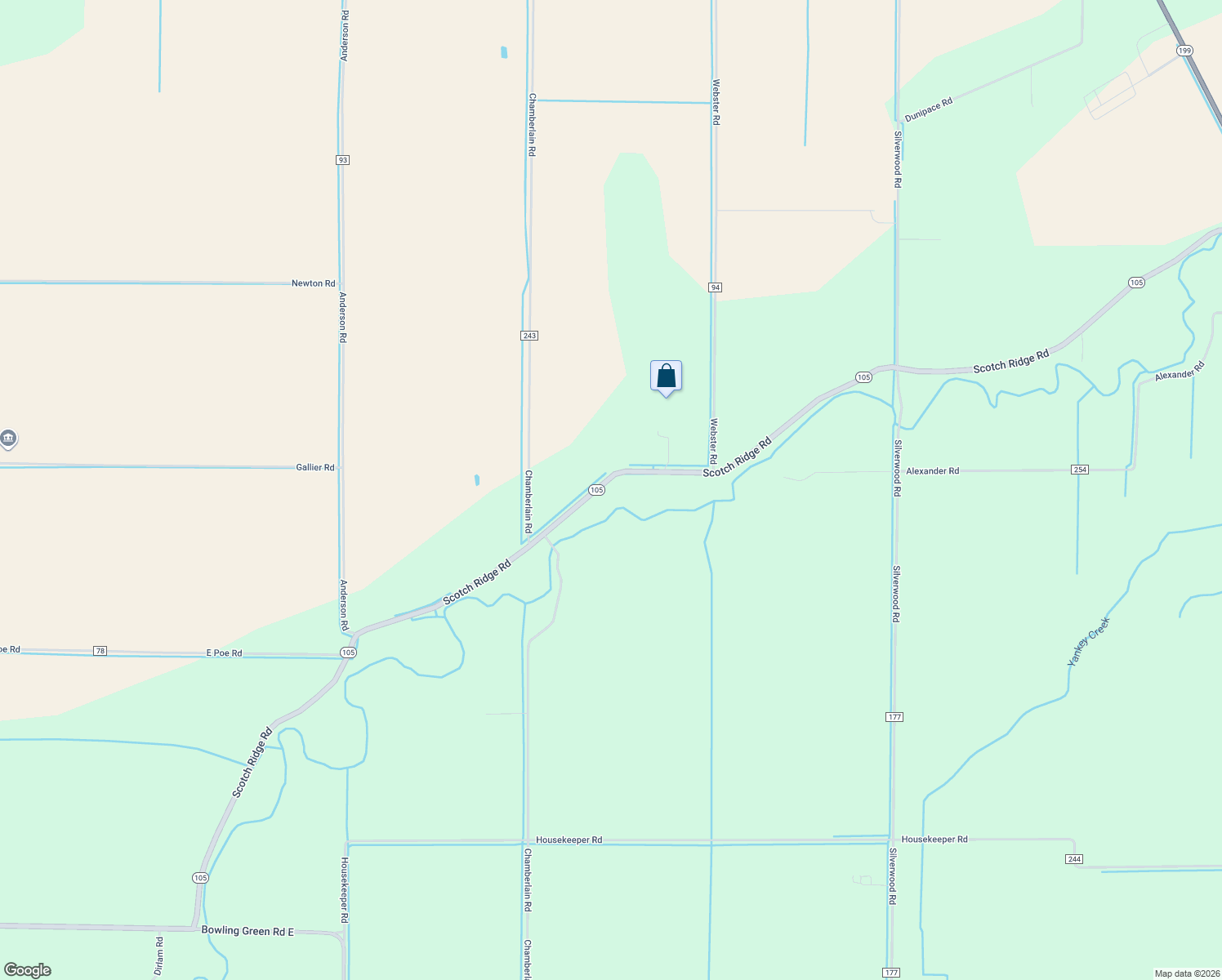 map of restaurants, bars, coffee shops, grocery stores, and more near 8299 Scotch Ridge Road in Bowling Green