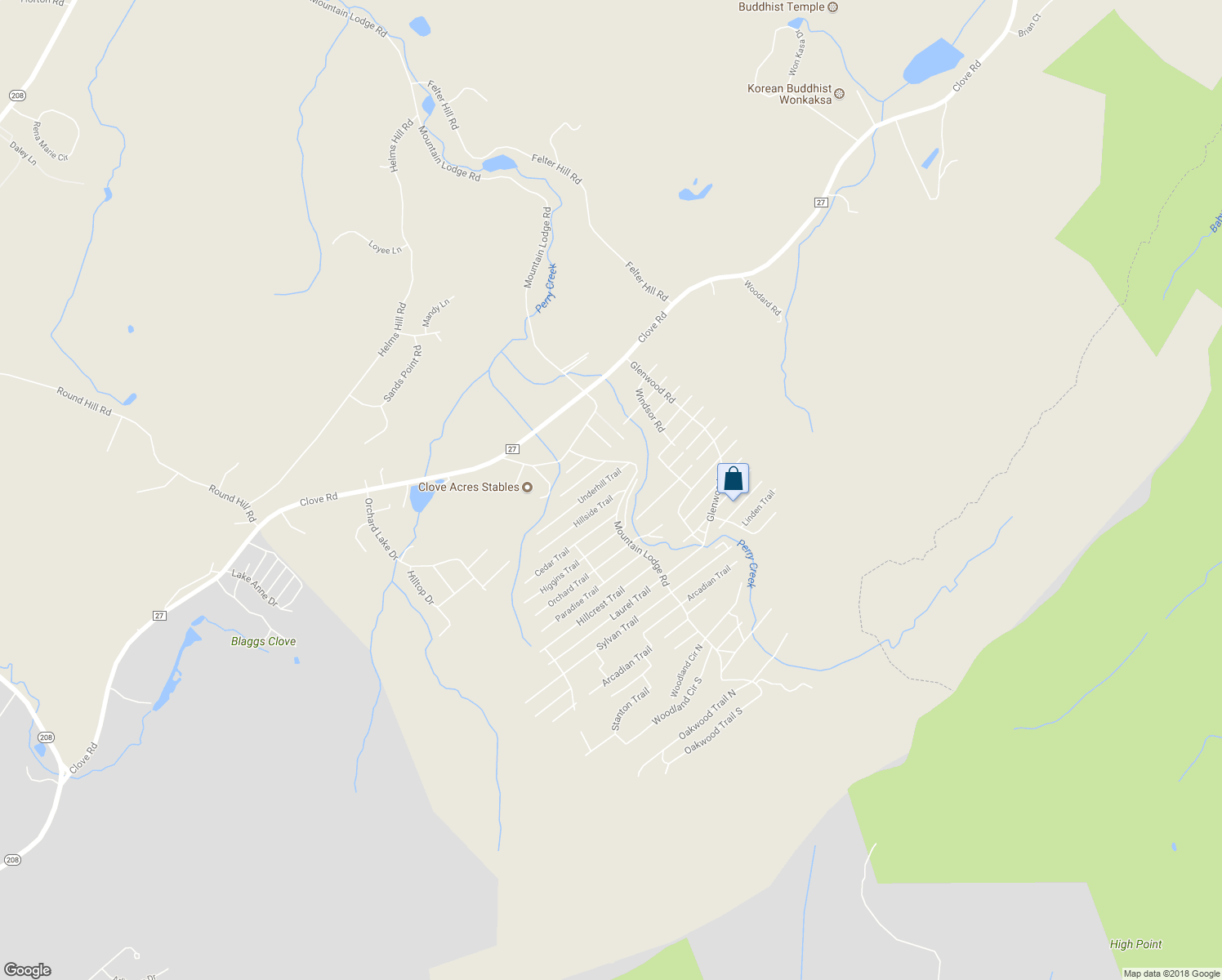 map of restaurants, bars, coffee shops, grocery stores, and more near 4 Hillside Trail in Monroe