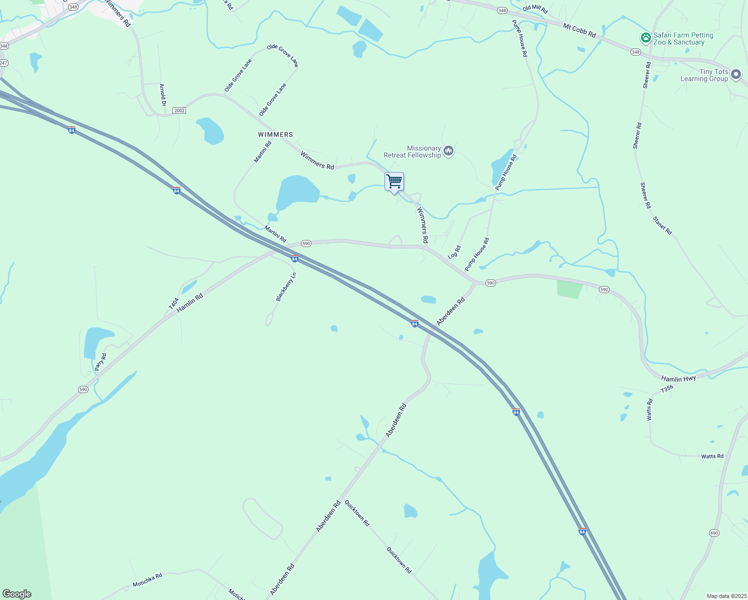 map of restaurants, bars, coffee shops, grocery stores, and more near Interstate 84 in Moscow