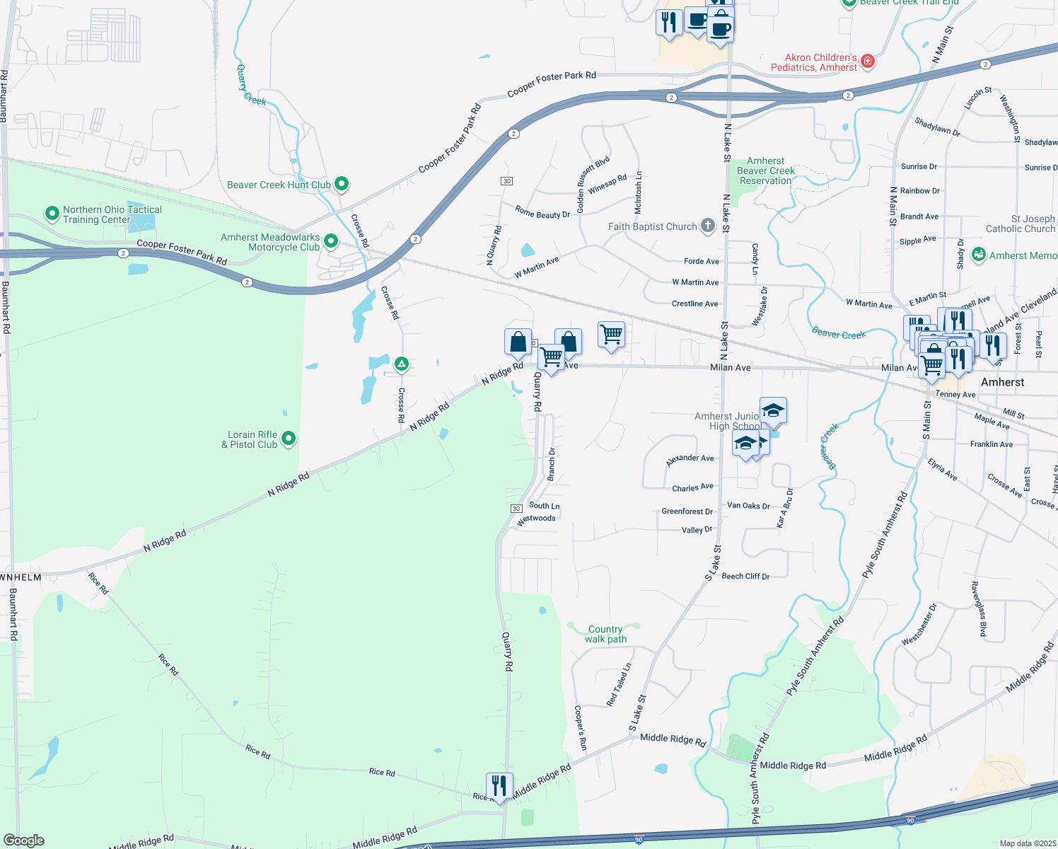 7150 Quarry Road, Amherst OH Walk Score