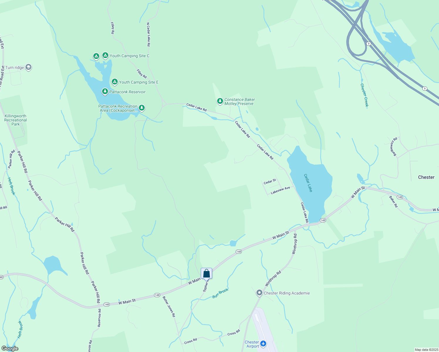 map of restaurants, bars, coffee shops, grocery stores, and more near 43 Liberty Street in Chester