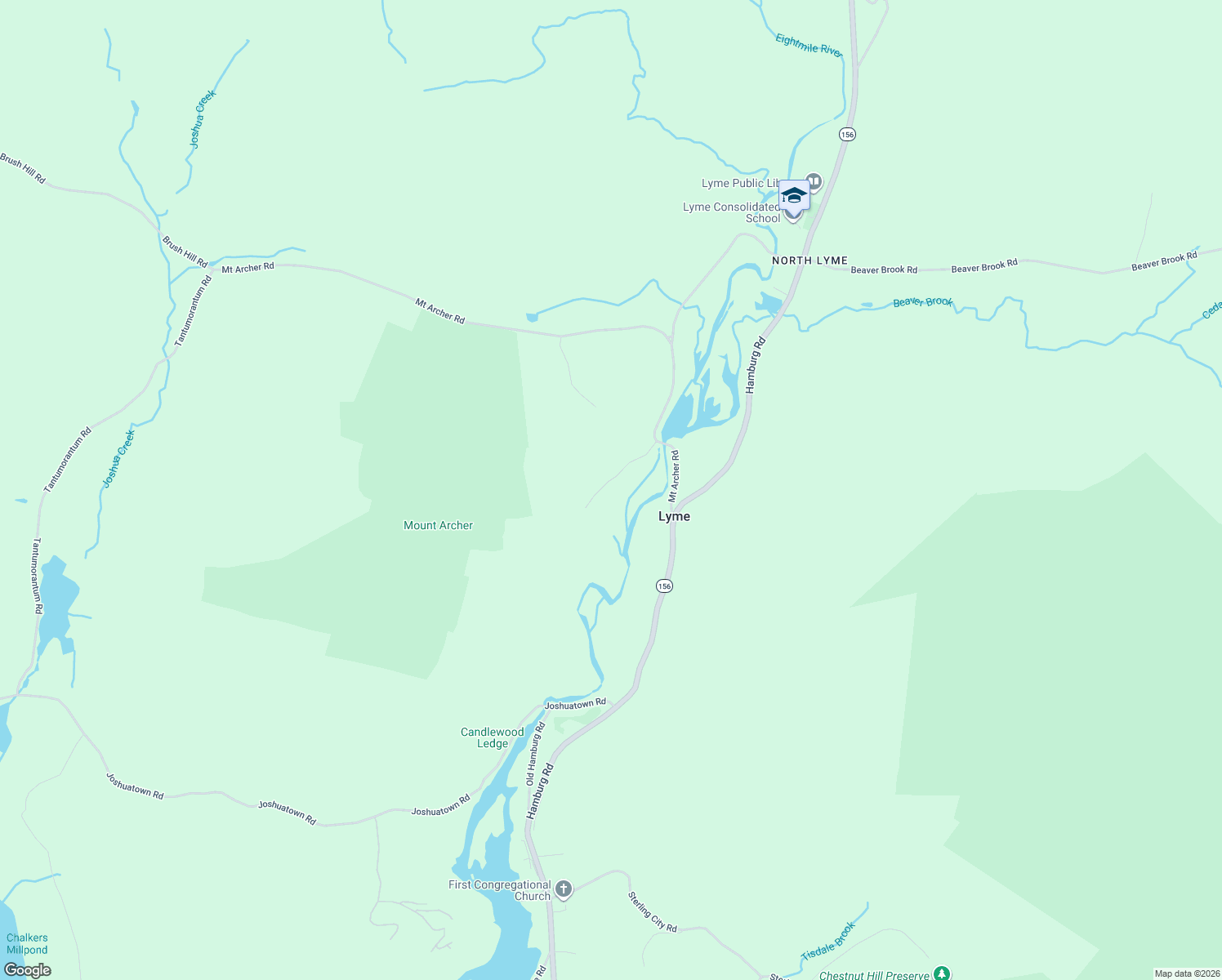 map of restaurants, bars, coffee shops, grocery stores, and more near 16 Honey Hill Lane in Lyme
