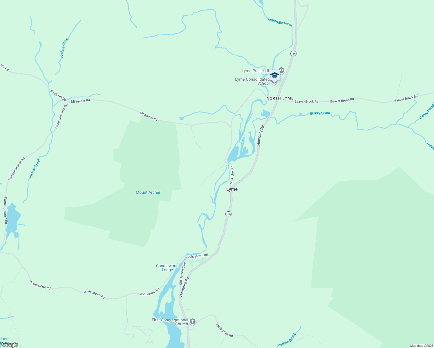 map of restaurants, bars, coffee shops, grocery stores, and more near 16 Honey Hill Lane in Lyme