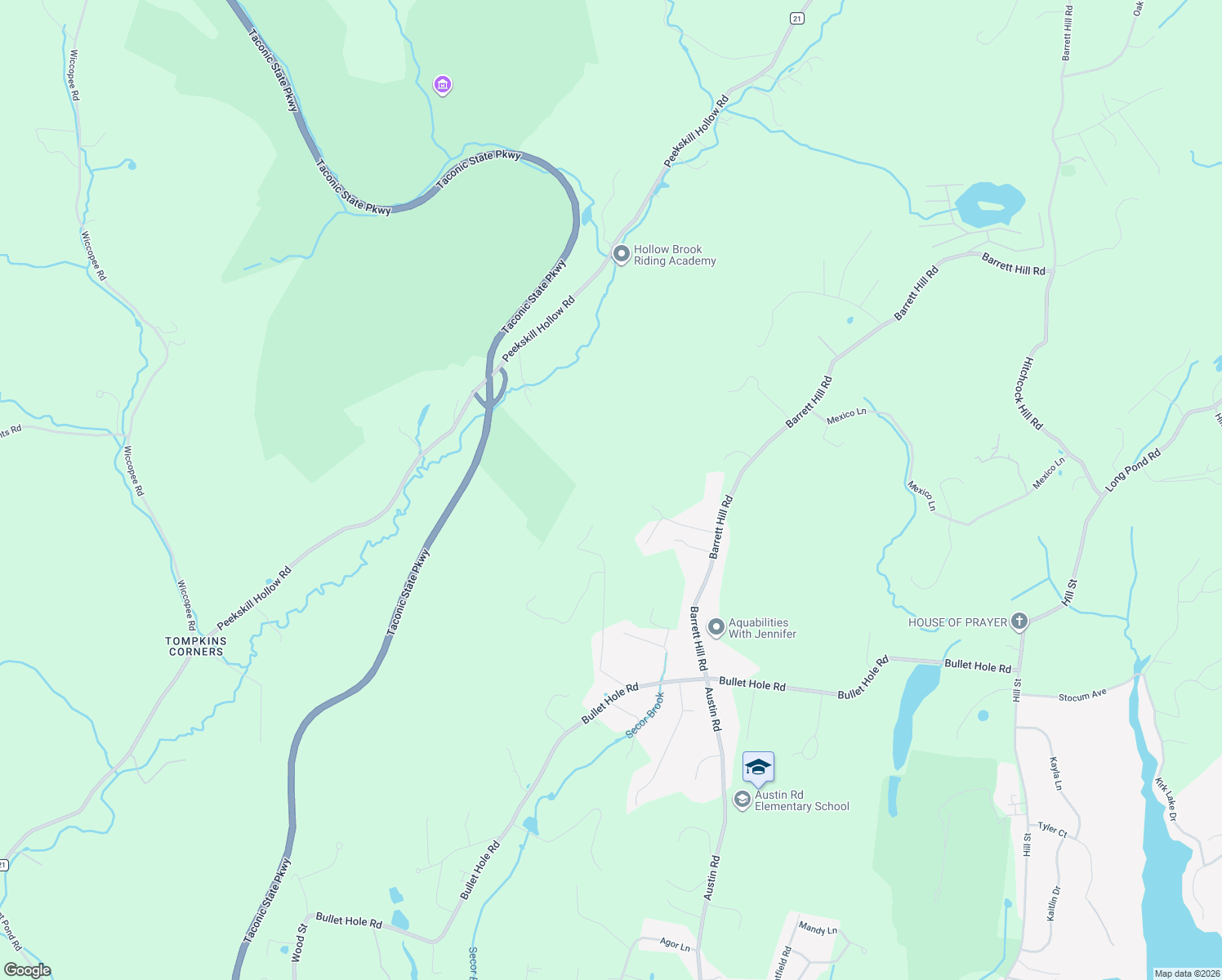 map of restaurants, bars, coffee shops, grocery stores, and more near 110 Scout Hill Road in Mahopac