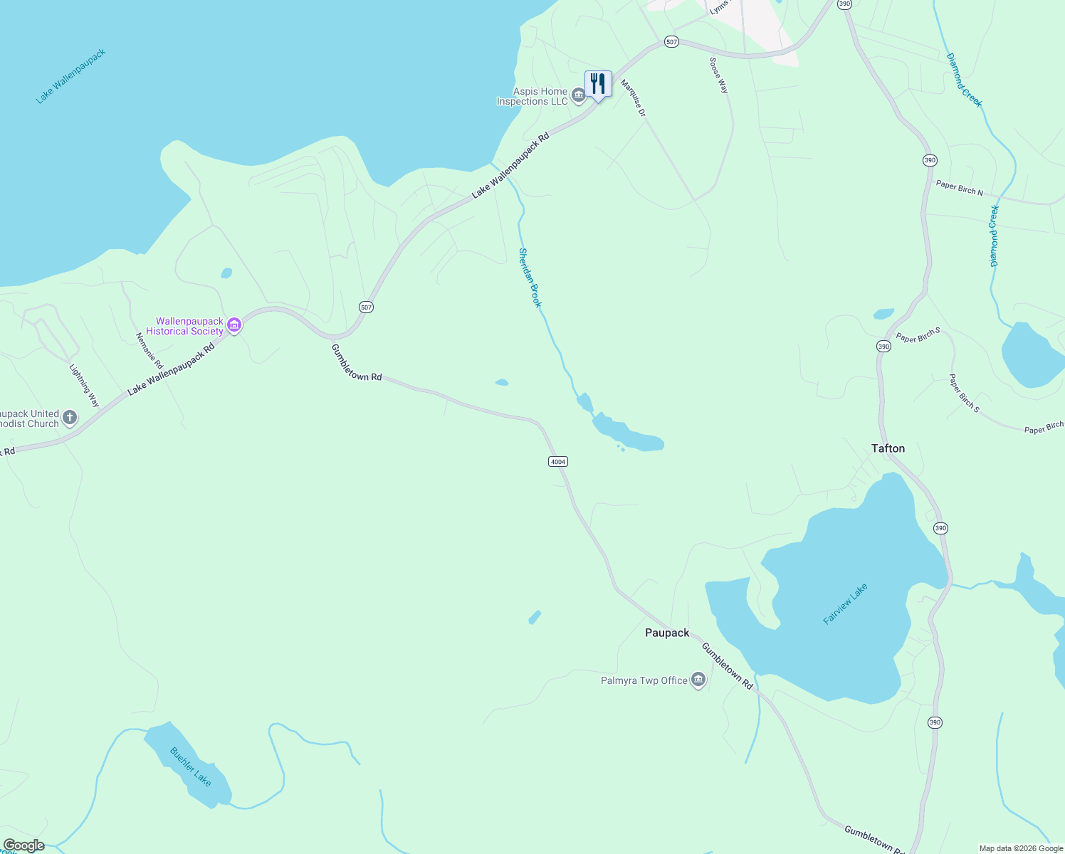 map of restaurants, bars, coffee shops, grocery stores, and more near Gumbletown Road in Pike