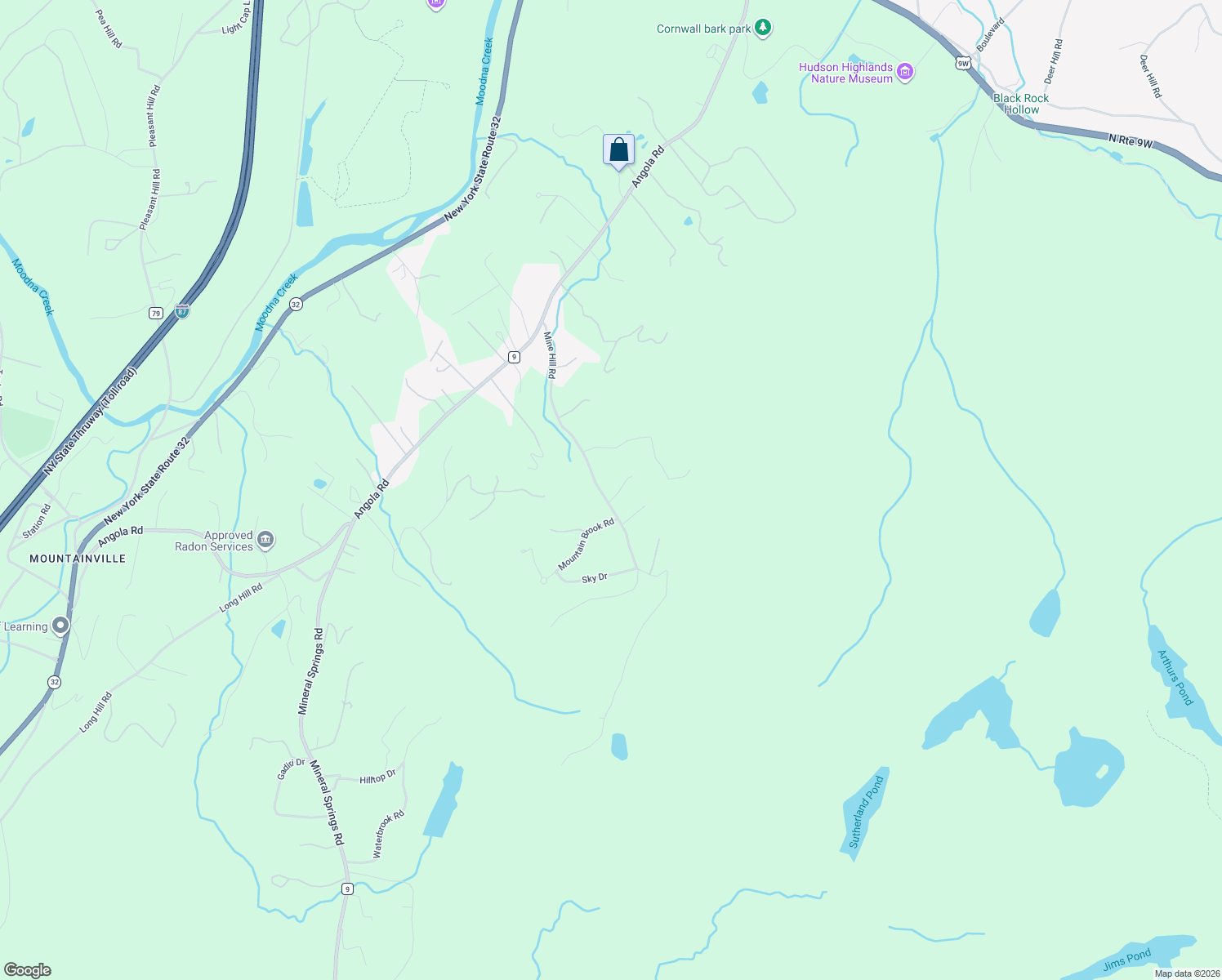 map of restaurants, bars, coffee shops, grocery stores, and more near 47 Mine Hill Road in Cornwall