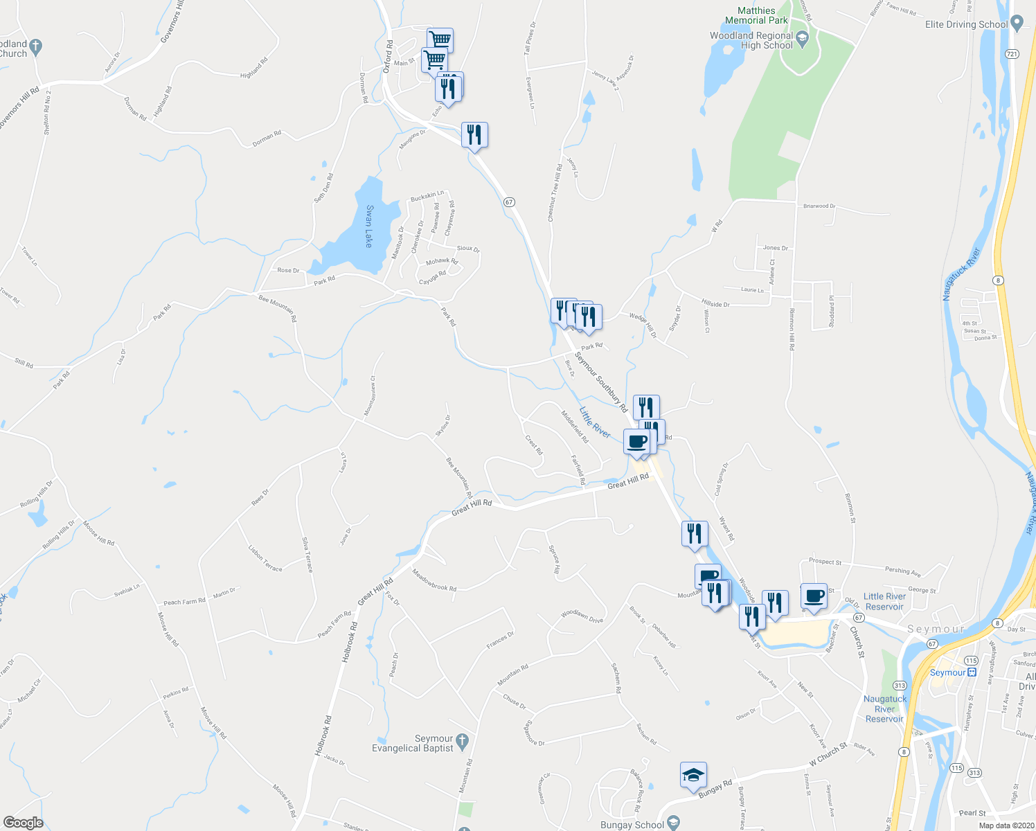 map of restaurants, bars, coffee shops, grocery stores, and more near 29 Fairfield Road in Oxford