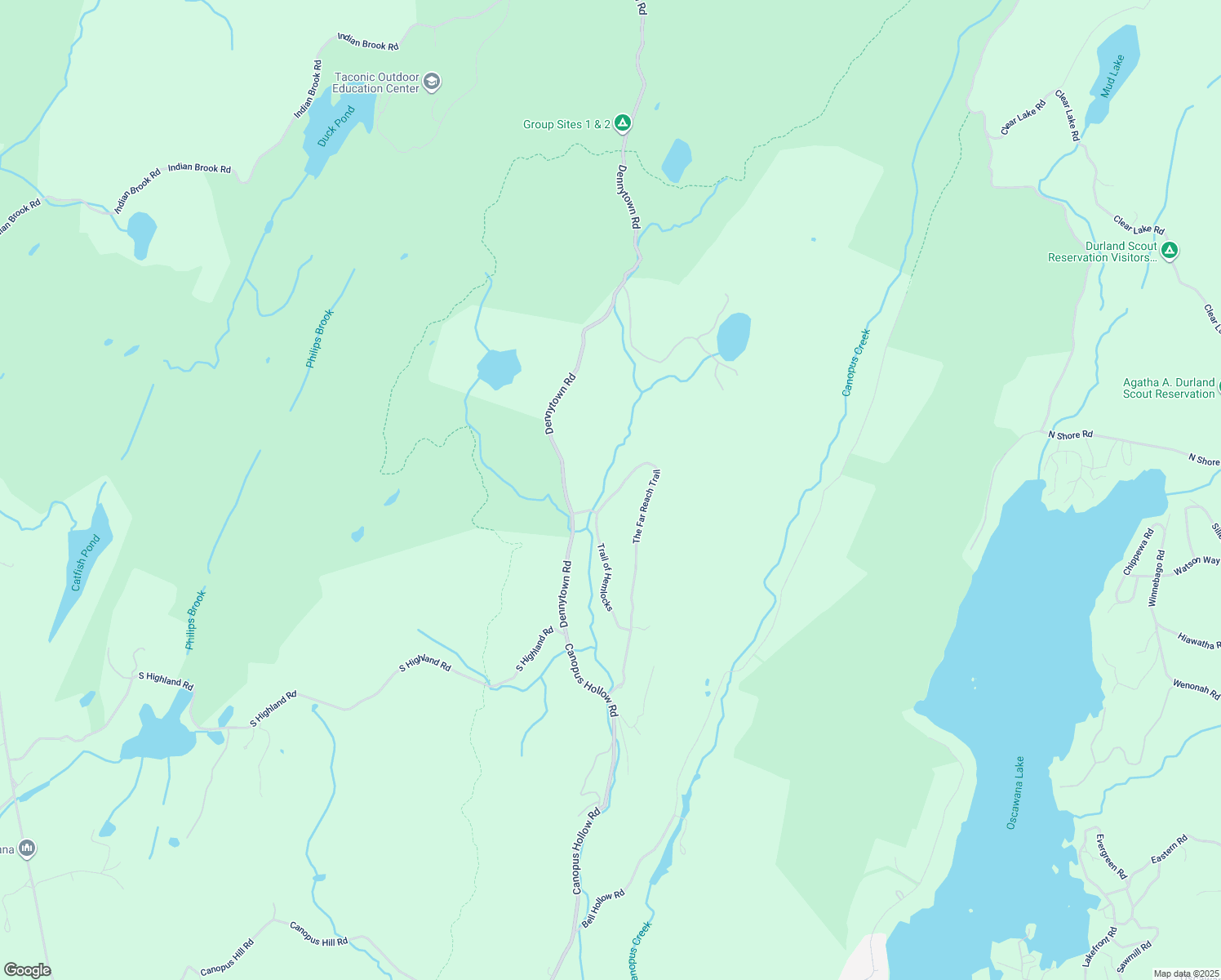 map of restaurants, bars, coffee shops, grocery stores, and more near 47 Trail of Hemlocks in Putnam Valley