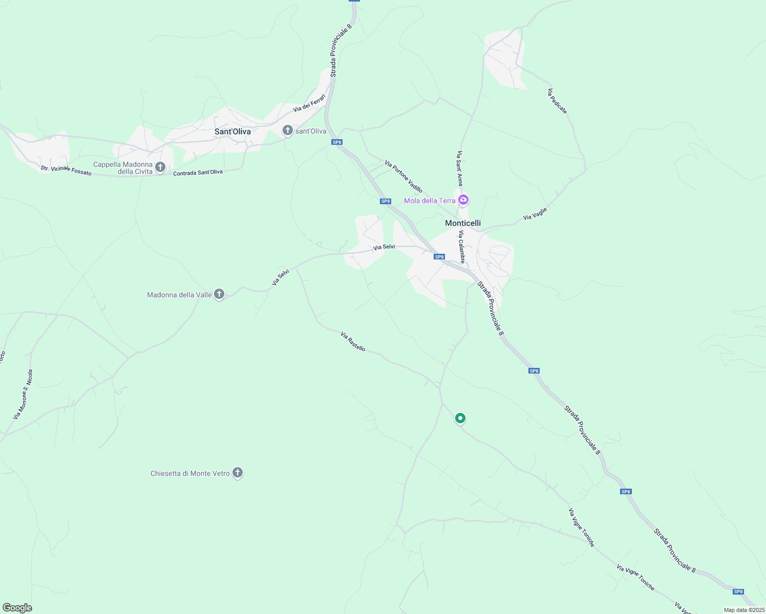map of restaurants, bars, coffee shops, grocery stores, and more near 10 Via Martinelli in Provincia di Frosinone