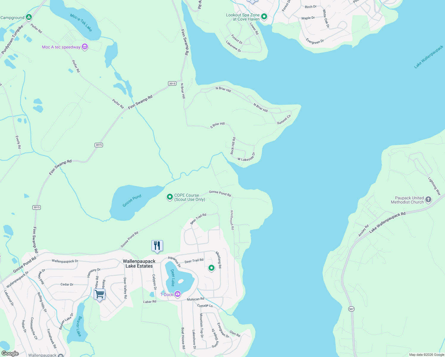 map of restaurants, bars, coffee shops, grocery stores, and more near 1189B1 Goose Pond Rd in Lakeville