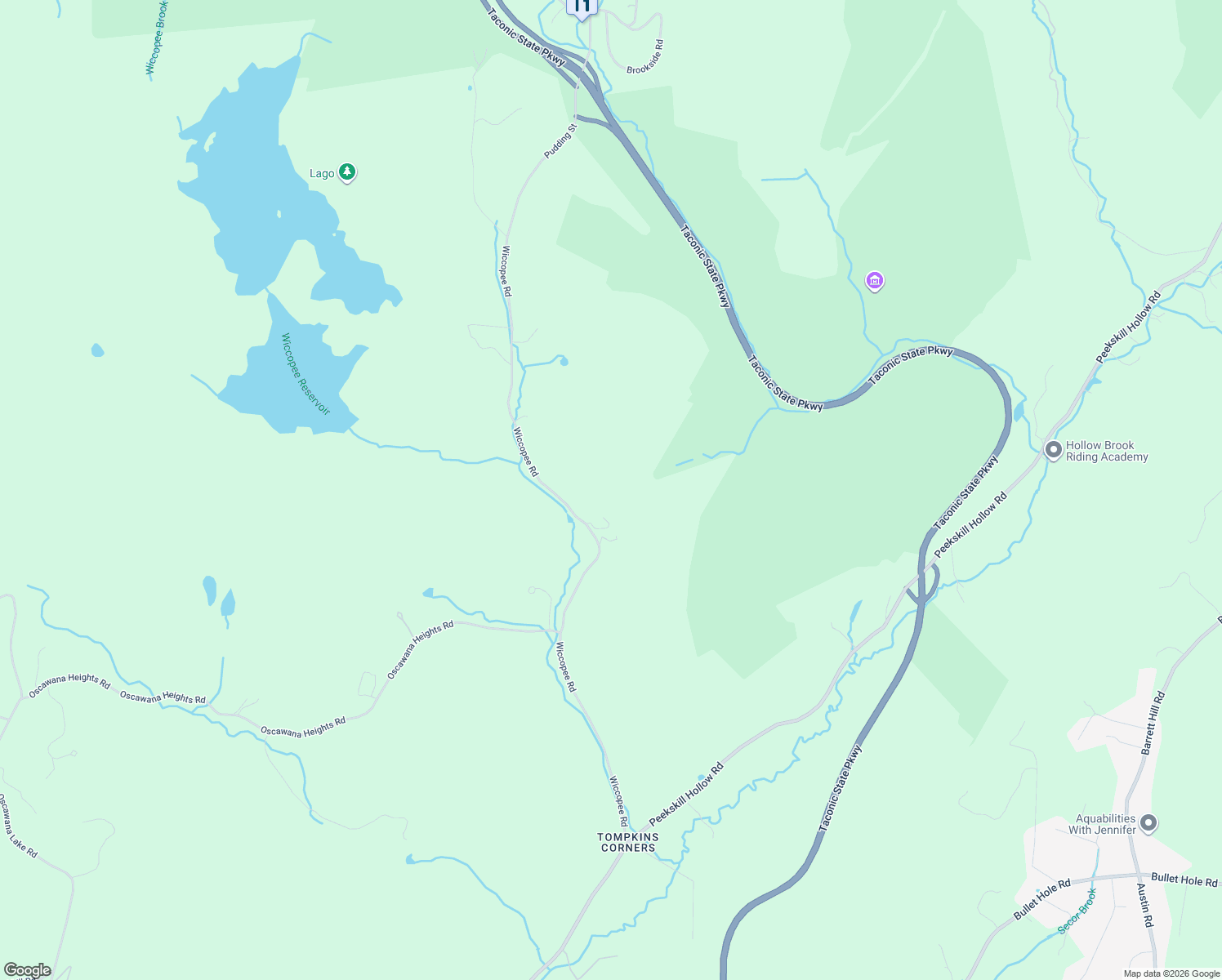 map of restaurants, bars, coffee shops, grocery stores, and more near 110 Wiccopee Road in Putnam Valley
