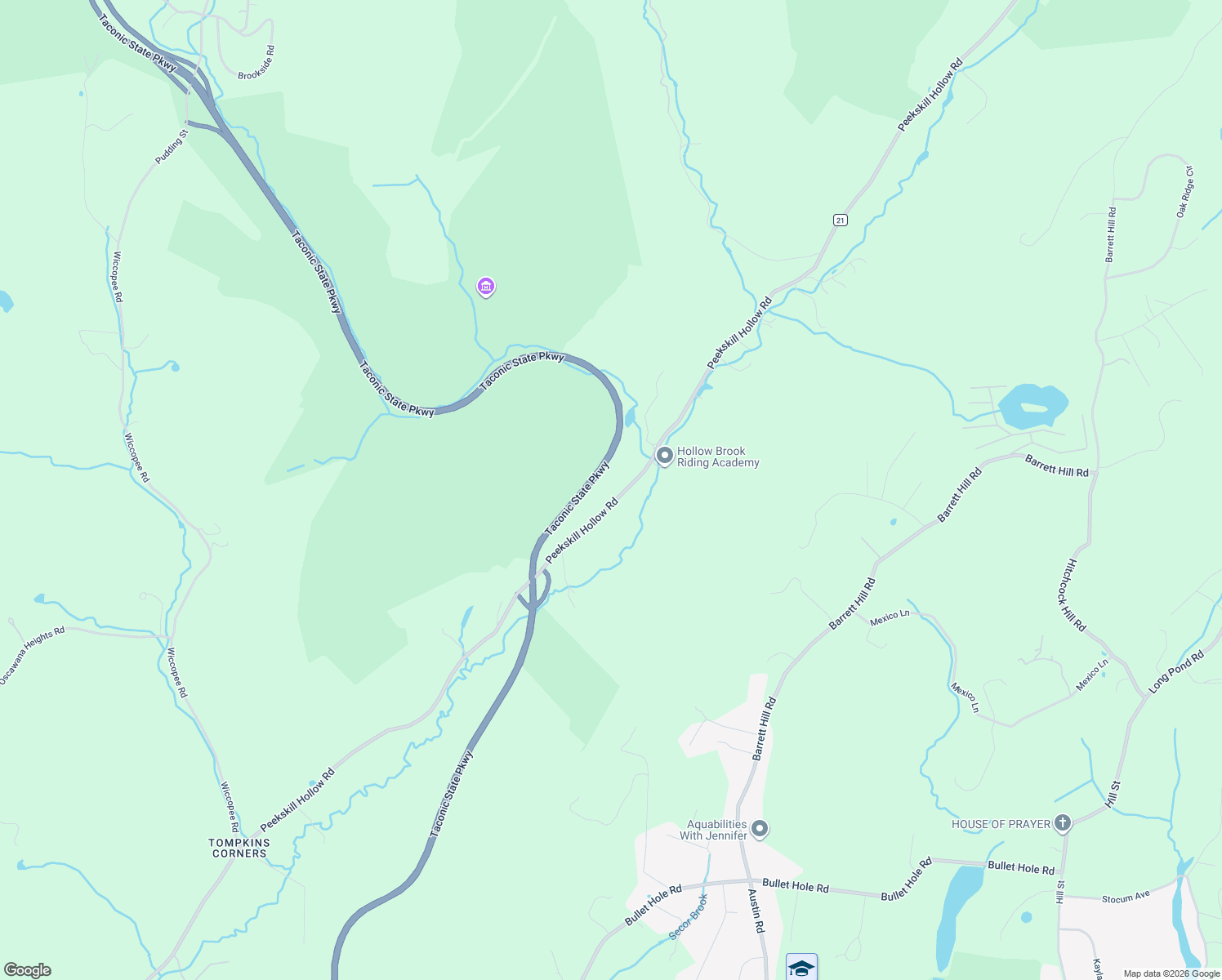 map of restaurants, bars, coffee shops, grocery stores, and more near 873 Peekskill Hollow Road in Putnam Valley