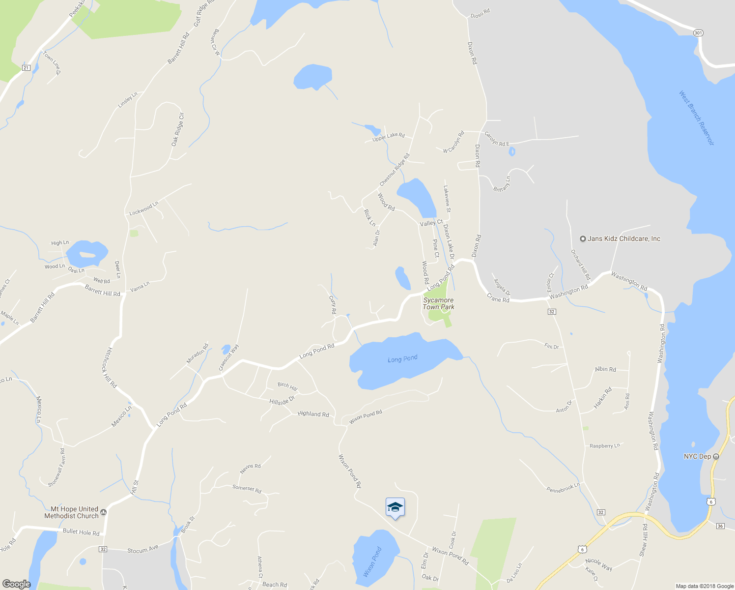 map of restaurants, bars, coffee shops, grocery stores, and more near 21 Blueberry Hill Road in Mahopac