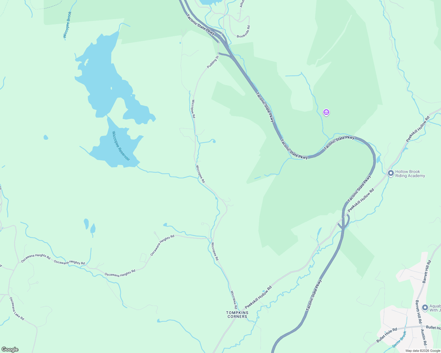 map of restaurants, bars, coffee shops, grocery stores, and more near 118 Wiccopee Road in Putnam Valley