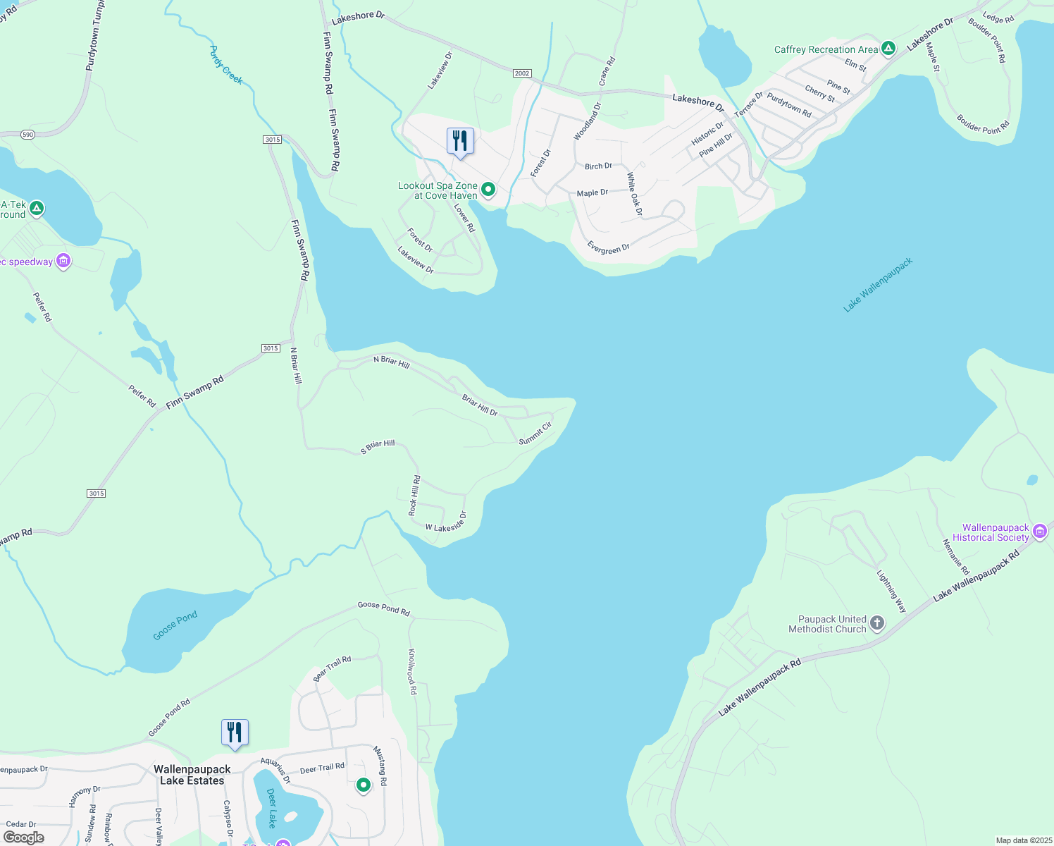 map of restaurants, bars, coffee shops, grocery stores, and more near 16 Summit Circle in Lakeville