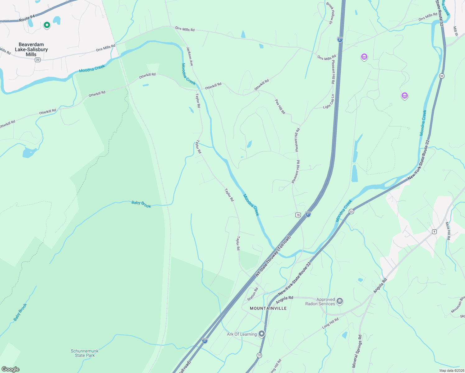map of restaurants, bars, coffee shops, grocery stores, and more near 170 Taylor Road in Mountainville