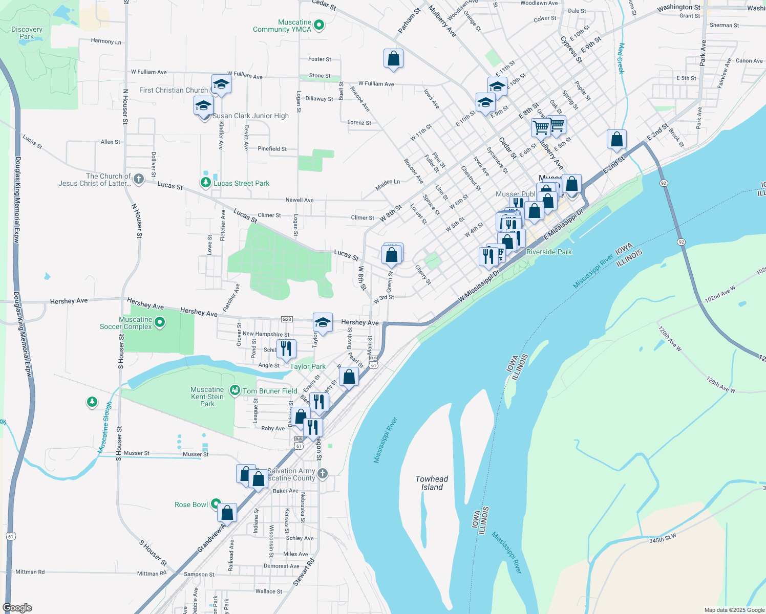 322 Green Street, Muscatine IA Walk Score