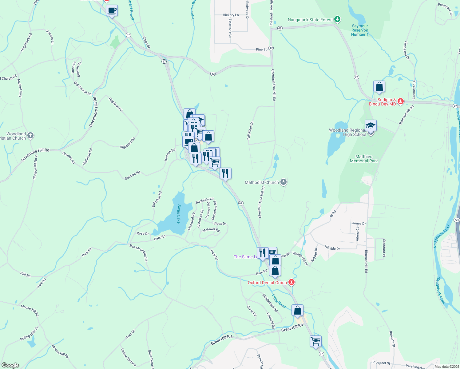 232 Oxford Road, Oxford CT Walk Score