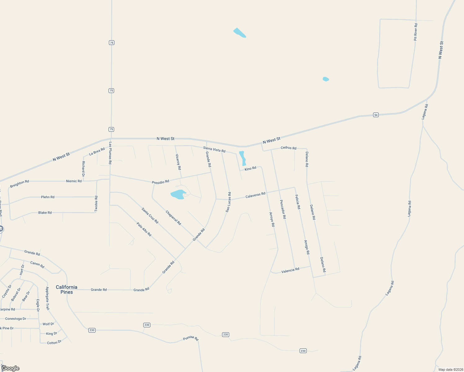 map of restaurants, bars, coffee shops, grocery stores, and more near San Lucas Road in Alturas