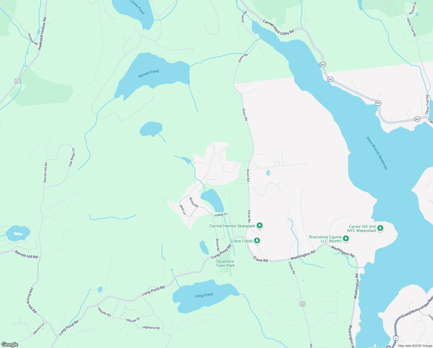 map of restaurants, bars, coffee shops, grocery stores, and more near 14 Lower Lake Road in Mahopac