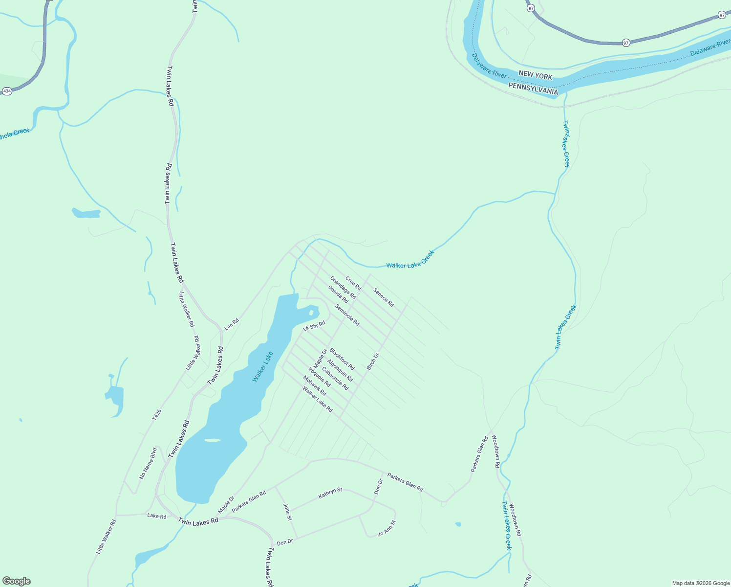 map of restaurants, bars, coffee shops, grocery stores, and more near 175 Cree Road in Shohola