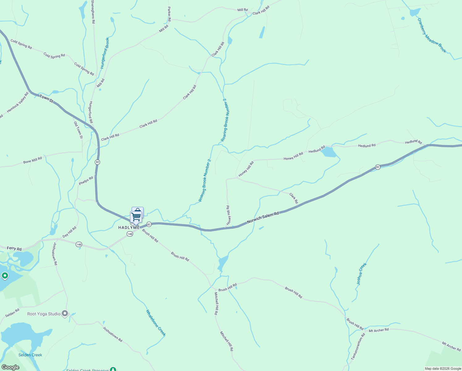 map of restaurants, bars, coffee shops, grocery stores, and more near 41 Honey Hill Road in Lyme