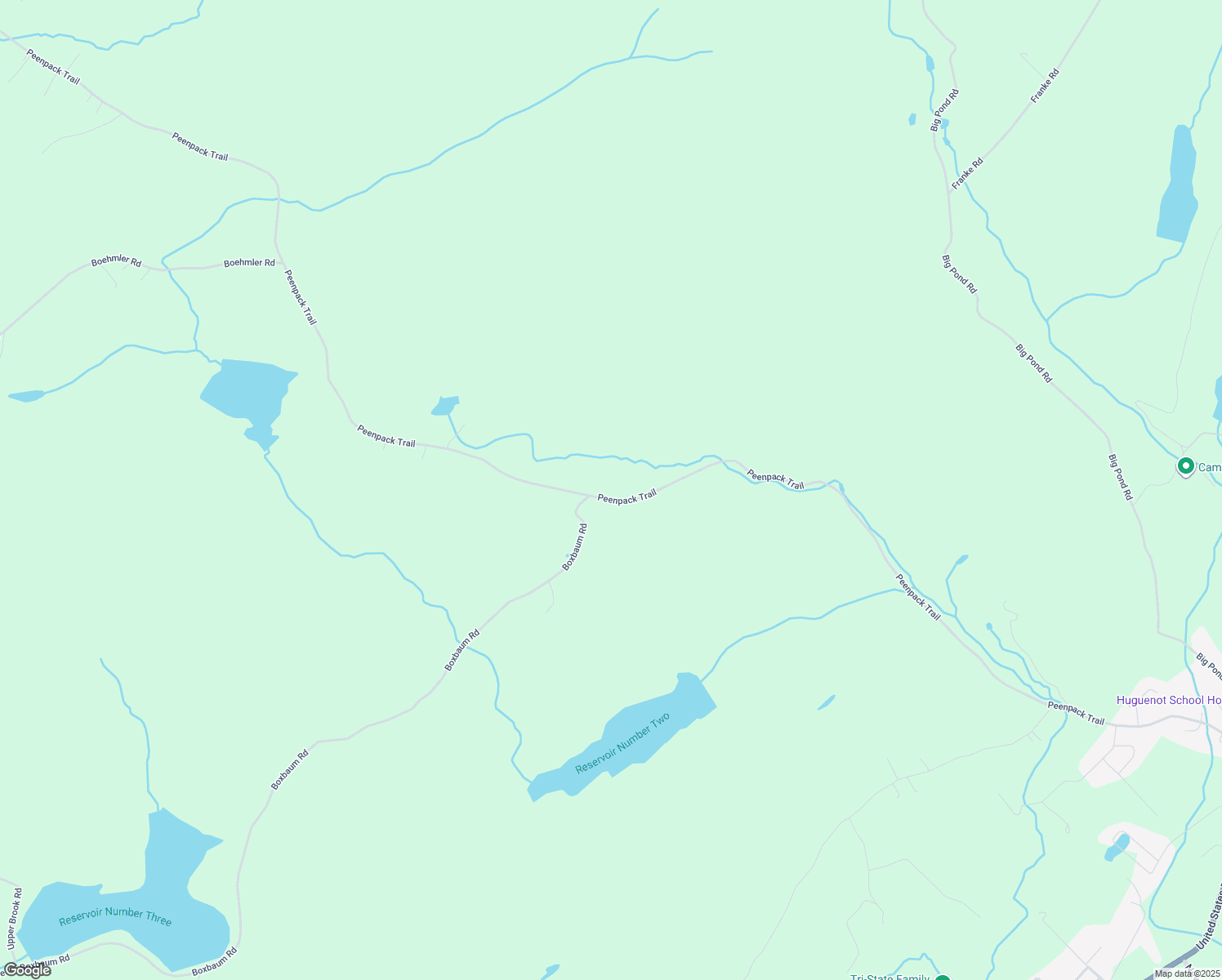 map of restaurants, bars, coffee shops, grocery stores, and more near 444 Peenpack Trail in Huguenot
