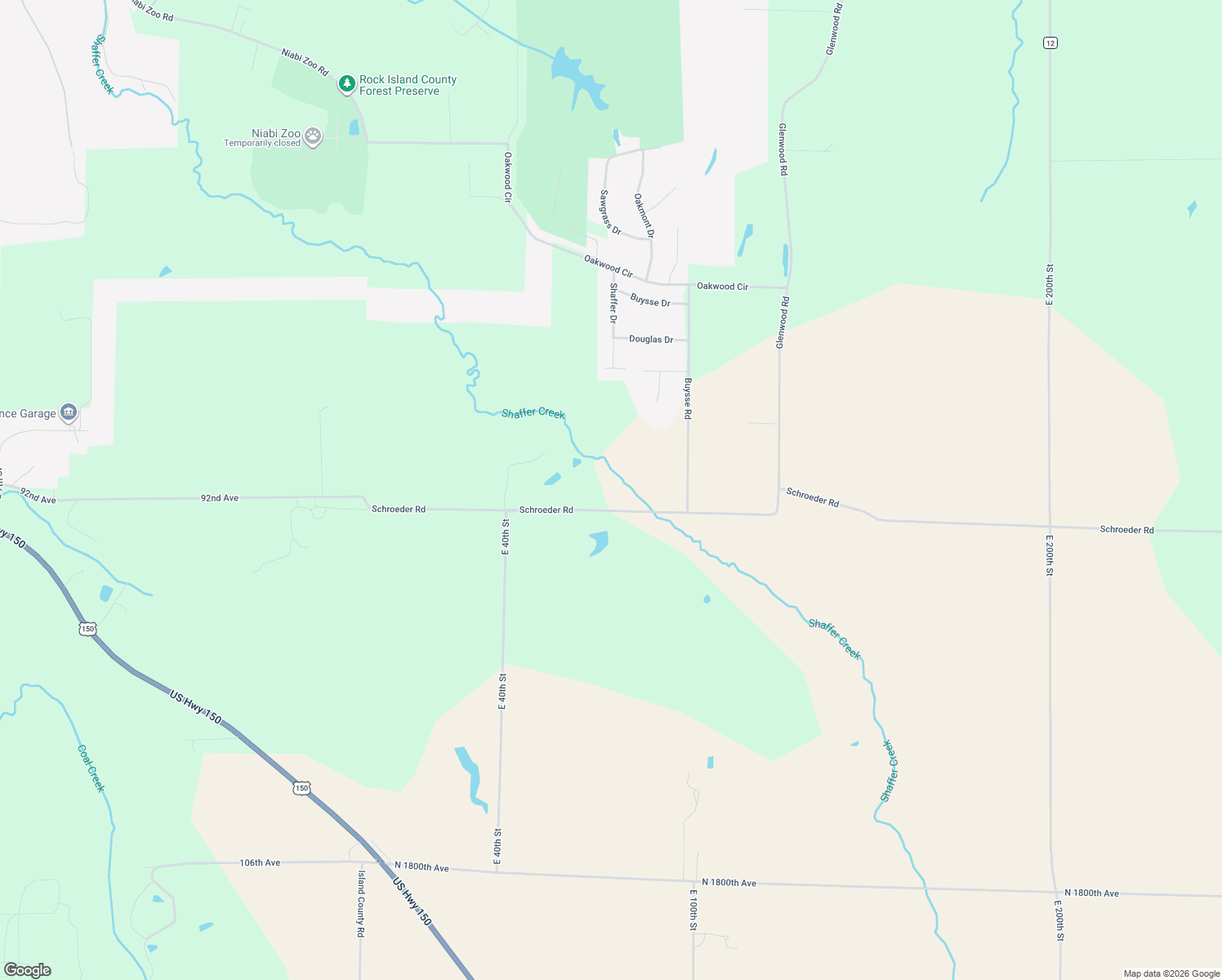 map of restaurants, bars, coffee shops, grocery stores, and more near 696 North 1900th Avenue in Coal Valley