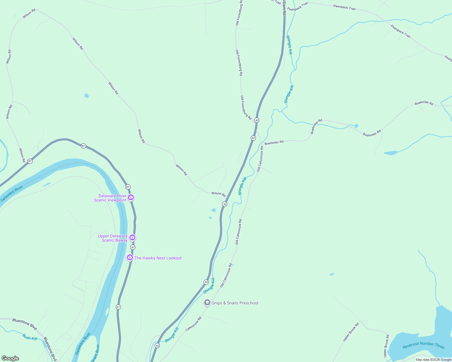 map of restaurants, bars, coffee shops, grocery stores, and more near 20 Old Country Road in Sparrow Bush