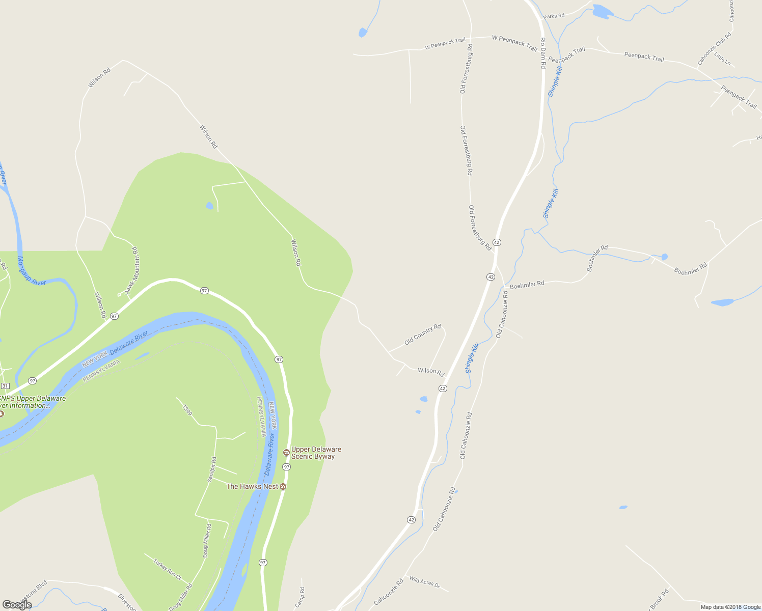 map of restaurants, bars, coffee shops, grocery stores, and more near 52 Wilson Road in Sparrow Bush