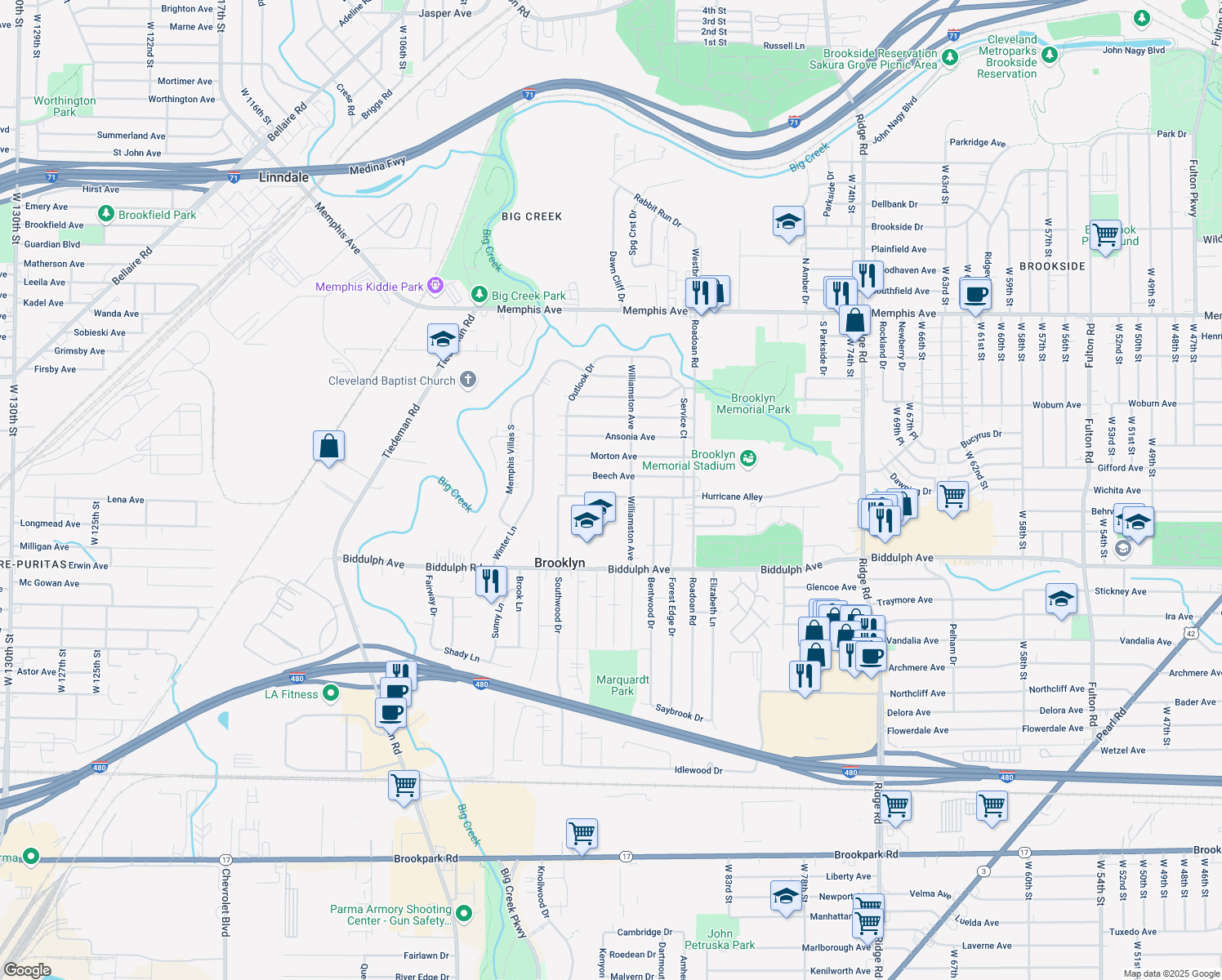 map of restaurants, bars, coffee shops, grocery stores, and more near 9110 Behrwald Ave in Brooklyn