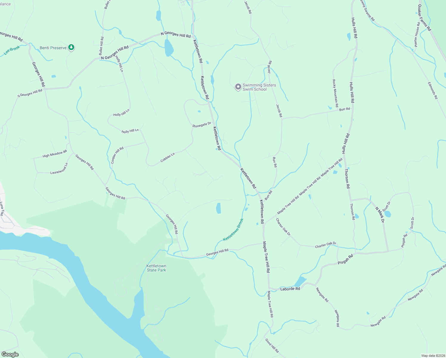 map of restaurants, bars, coffee shops, grocery stores, and more near 165 Britiani Road in Southbury