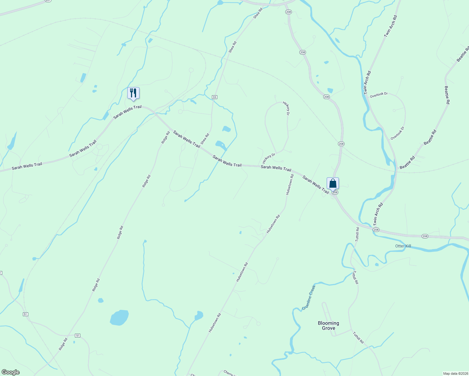 map of restaurants, bars, coffee shops, grocery stores, and more near 75 Sarah Wells Trail in Campbell Hall