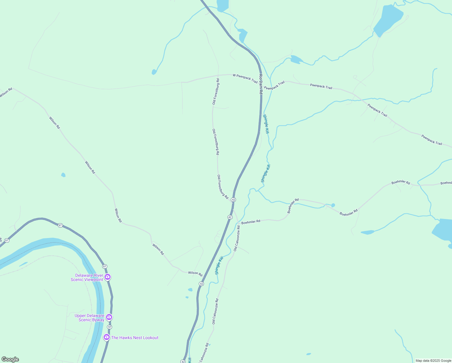 map of restaurants, bars, coffee shops, grocery stores, and more near 26 Old Forrestburg Road in Sparrow Bush