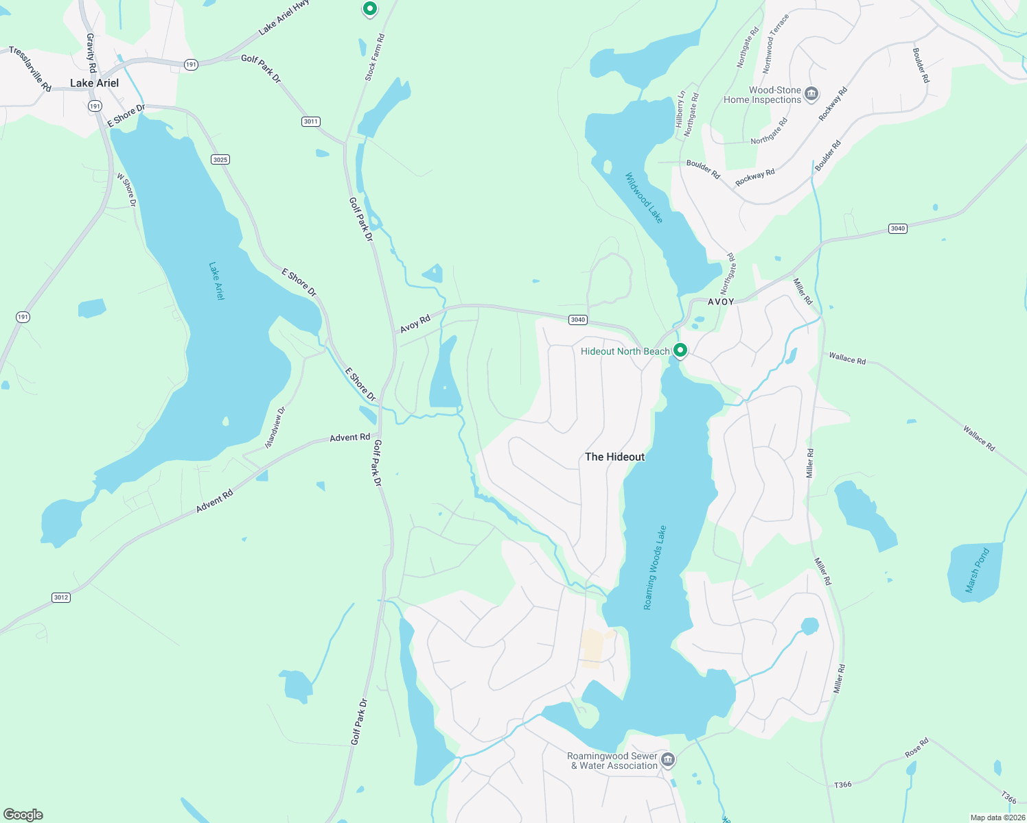 map of restaurants, bars, coffee shops, grocery stores, and more near 1628 Ridgeview Drive in Wayne