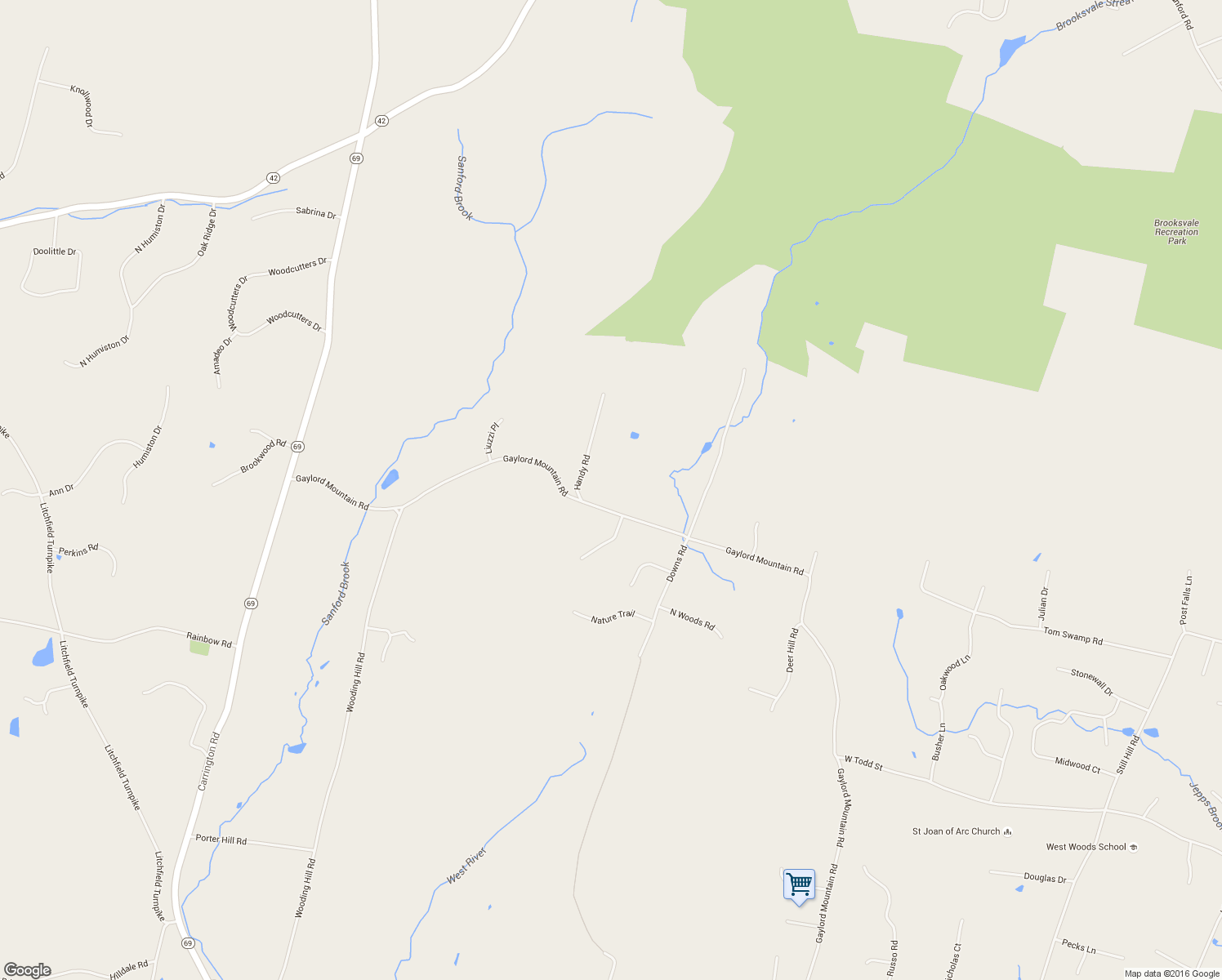 map of restaurants, bars, coffee shops, grocery stores, and more near 945 Gaylord Mountain Road in Hamden