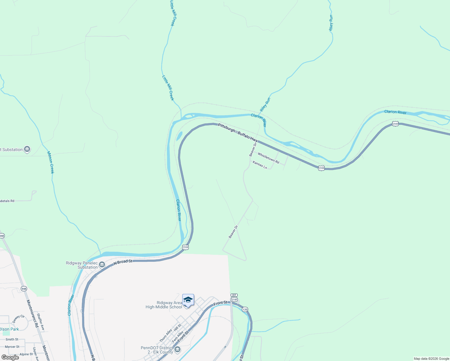 map of restaurants, bars, coffee shops, grocery stores, and more near 328 Illinois Lane in Ridgway