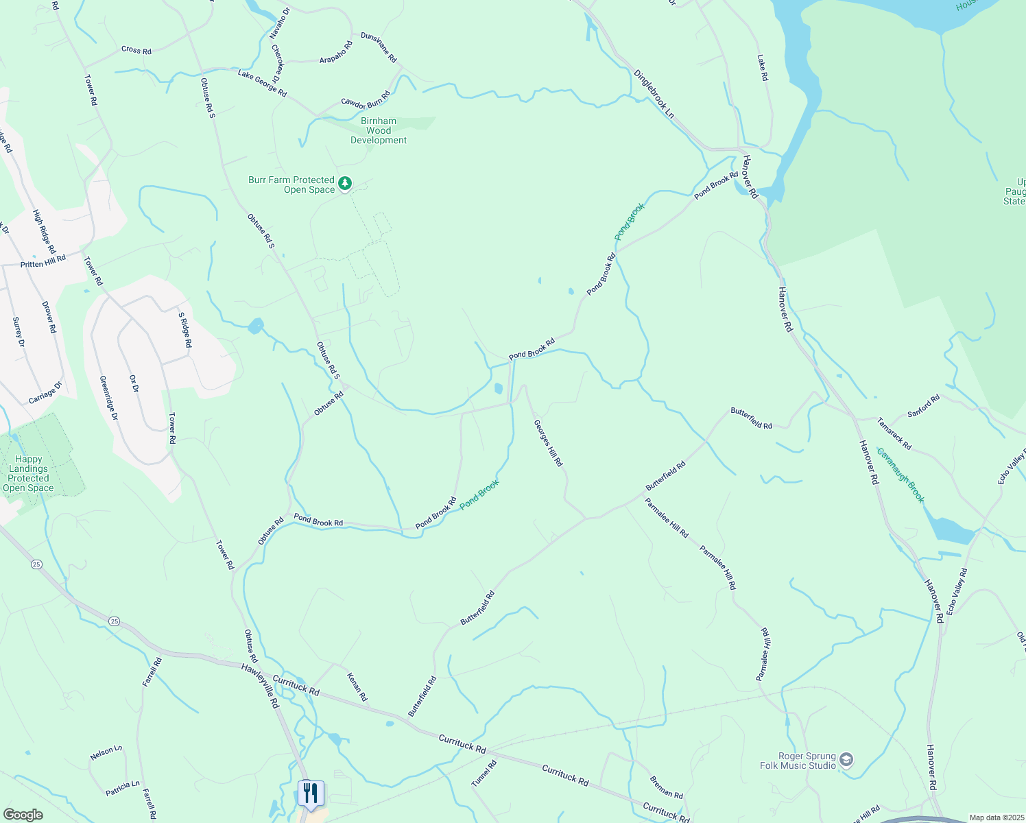 map of restaurants, bars, coffee shops, grocery stores, and more near 81 Georges Hill Road in Newtown