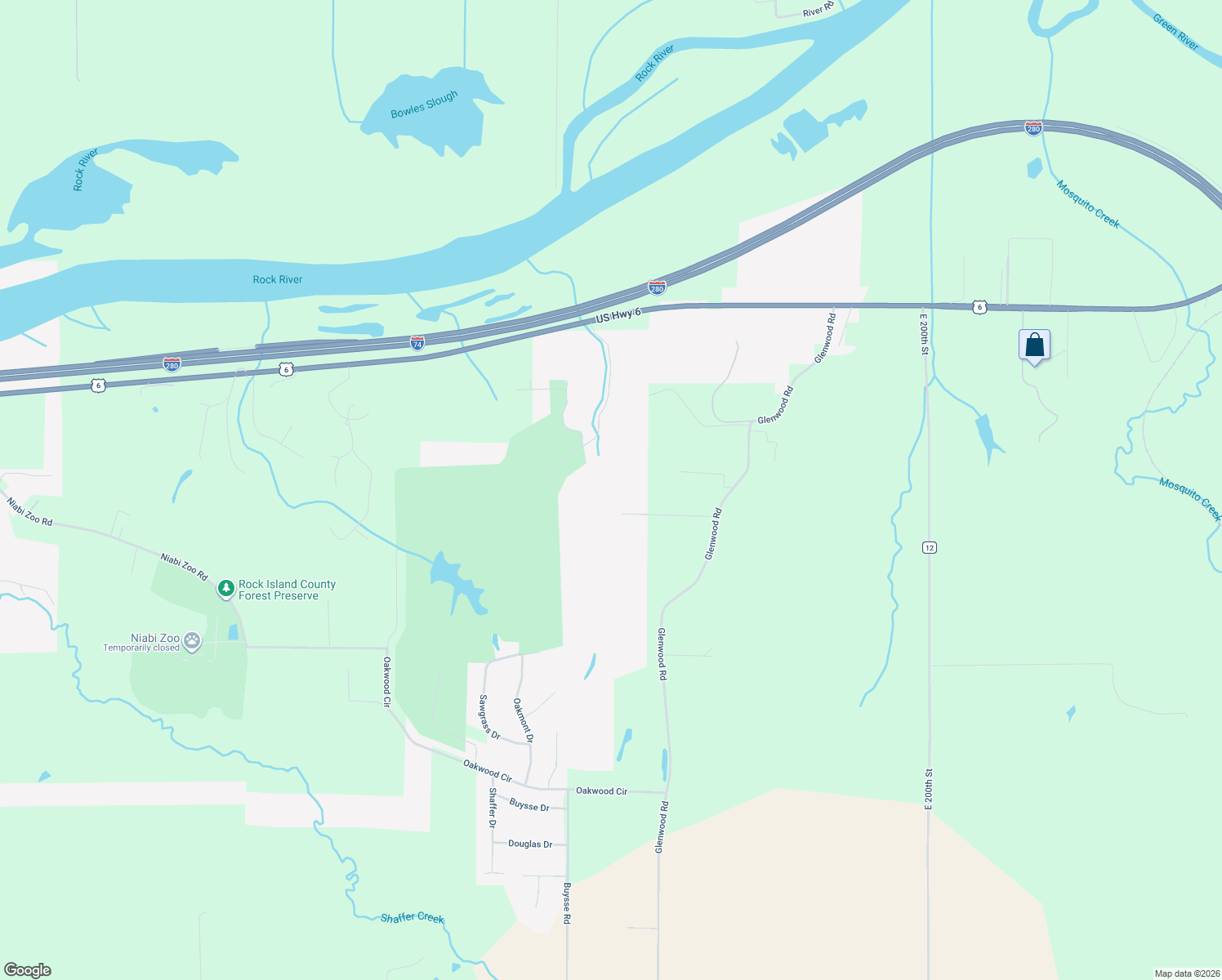 map of restaurants, bars, coffee shops, grocery stores, and more near 1760 Glenwood Heights in Coal Valley