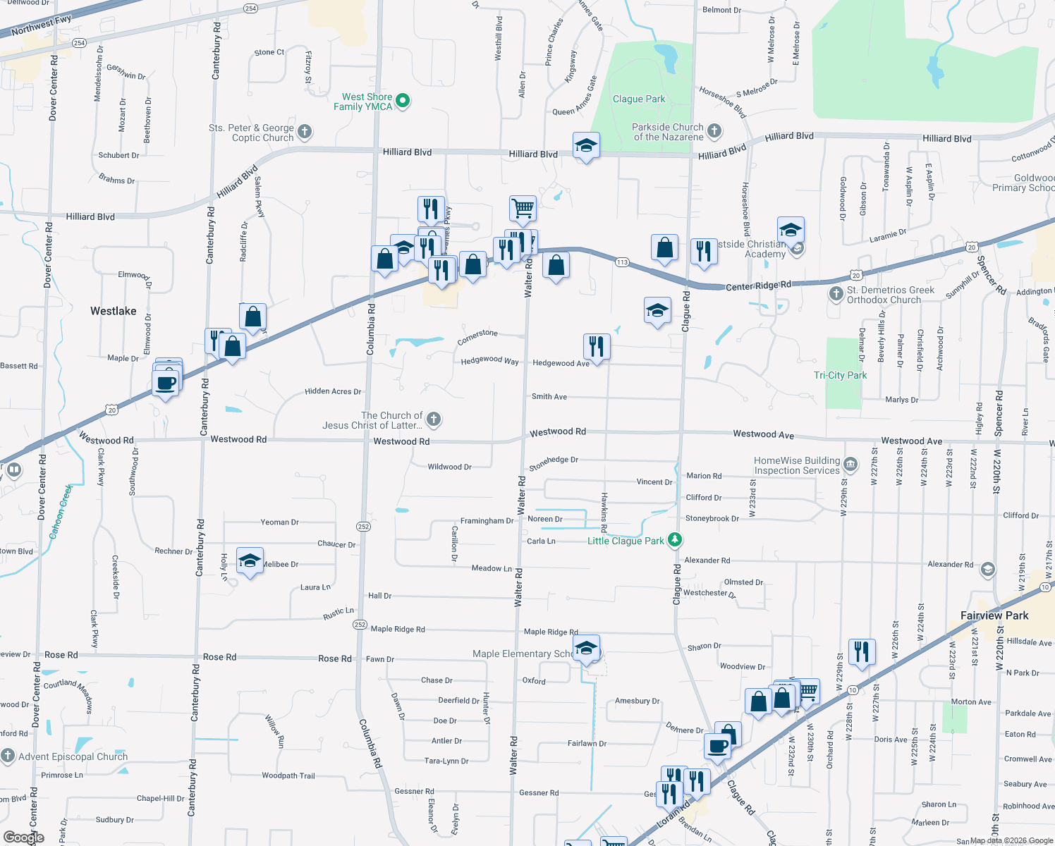 24424 Westwood Road, Westlake OH Walk Score