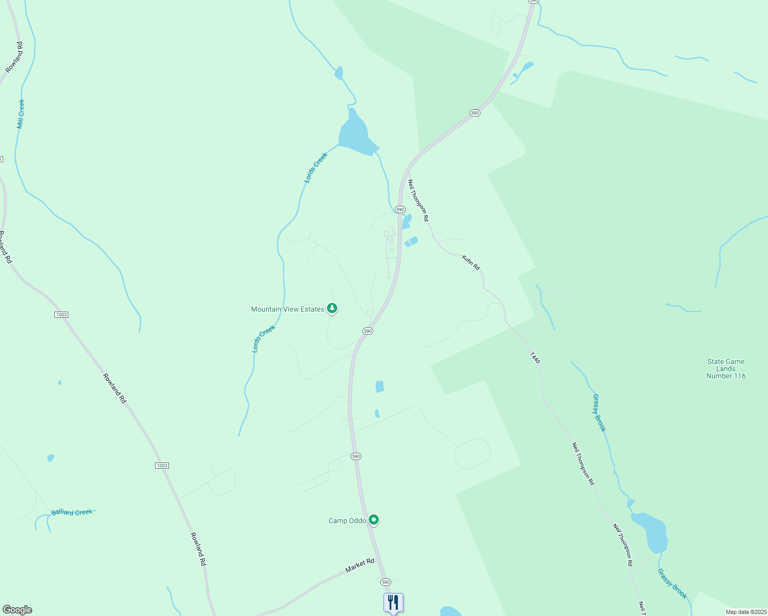 map of restaurants, bars, coffee shops, grocery stores, and more near 403 Highway 590 in Lackawaxen
