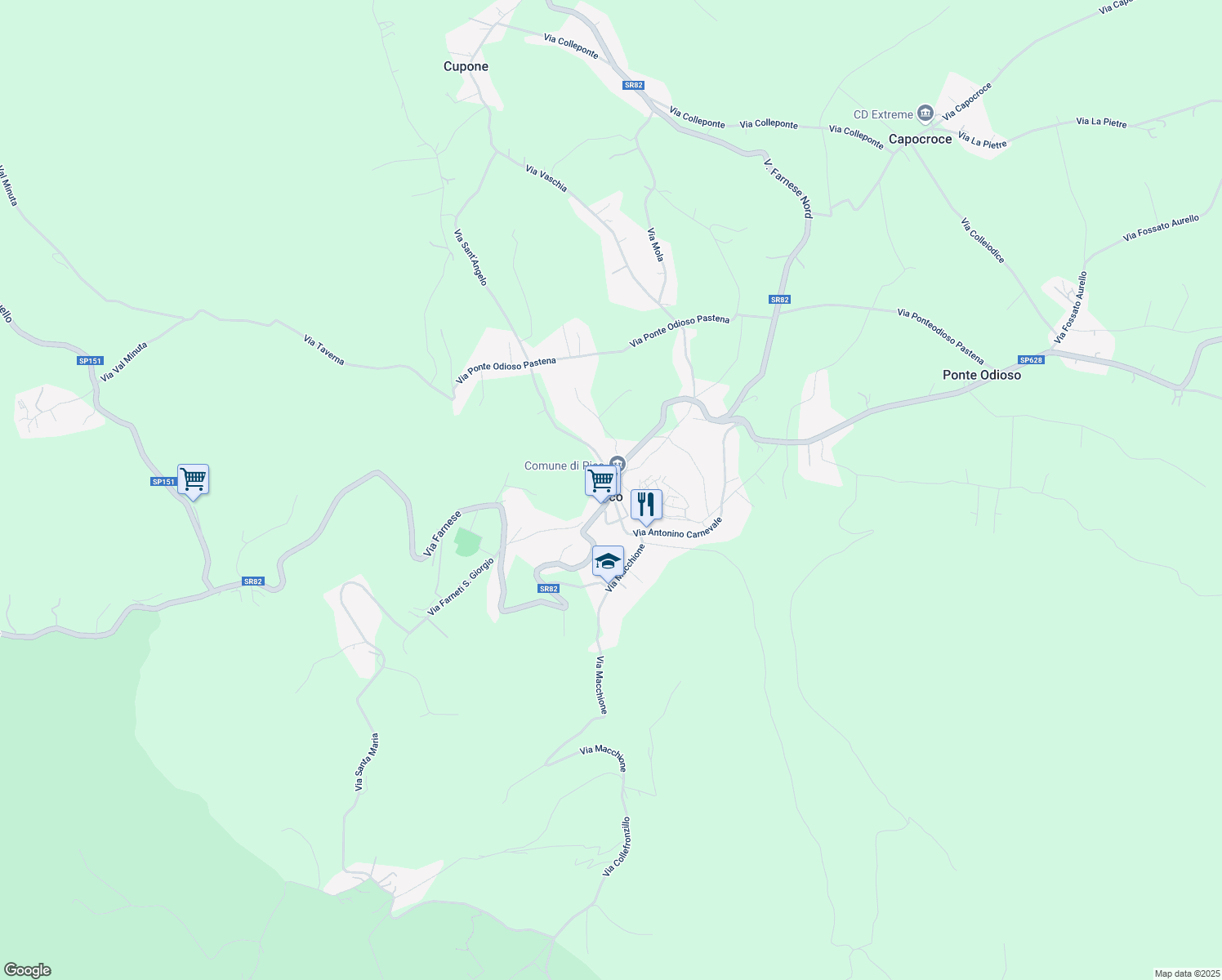 map of restaurants, bars, coffee shops, grocery stores, and more near in Pico