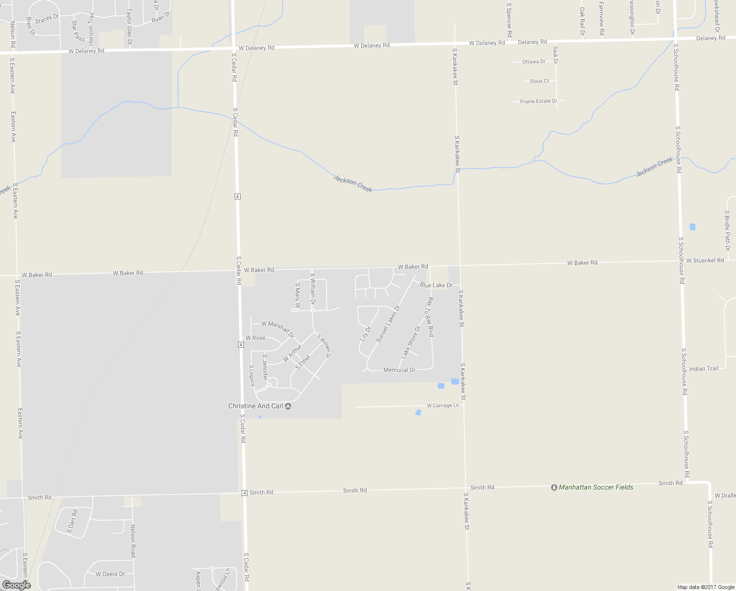 map of restaurants, bars, coffee shops, grocery stores, and more near 23959 Lawrence Court in Manhattan