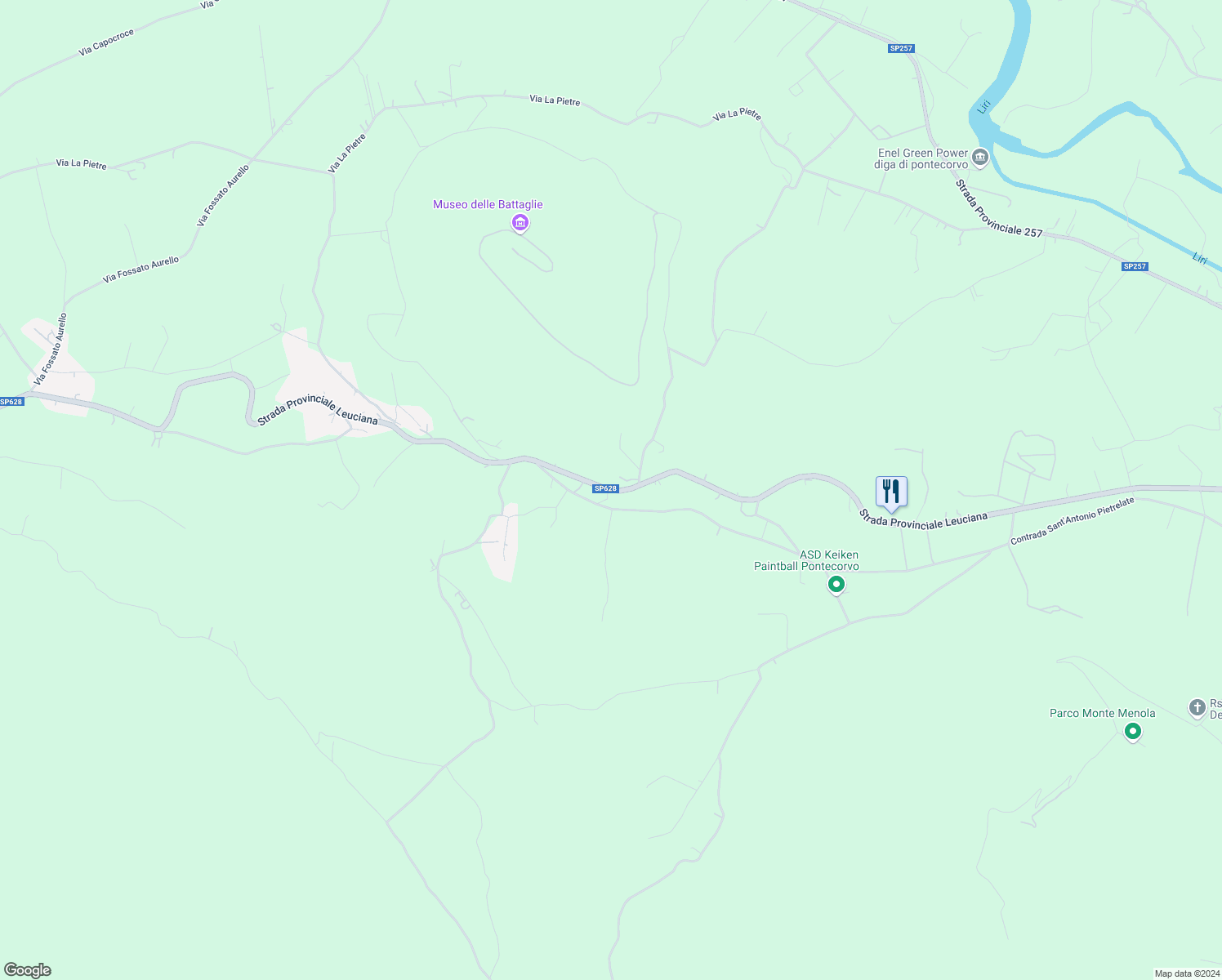 map of restaurants, bars, coffee shops, grocery stores, and more near in Province of Frosinone