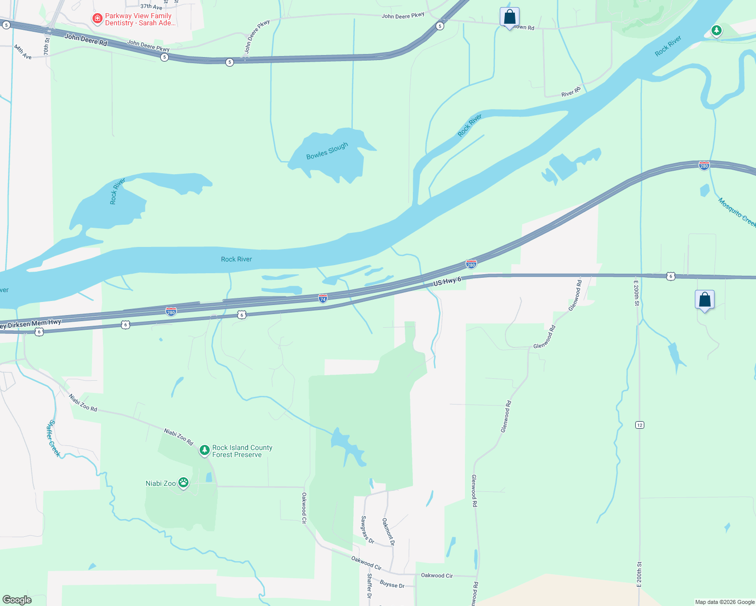 map of restaurants, bars, coffee shops, grocery stores, and more near 757 U.S. 6 in Coal Valley