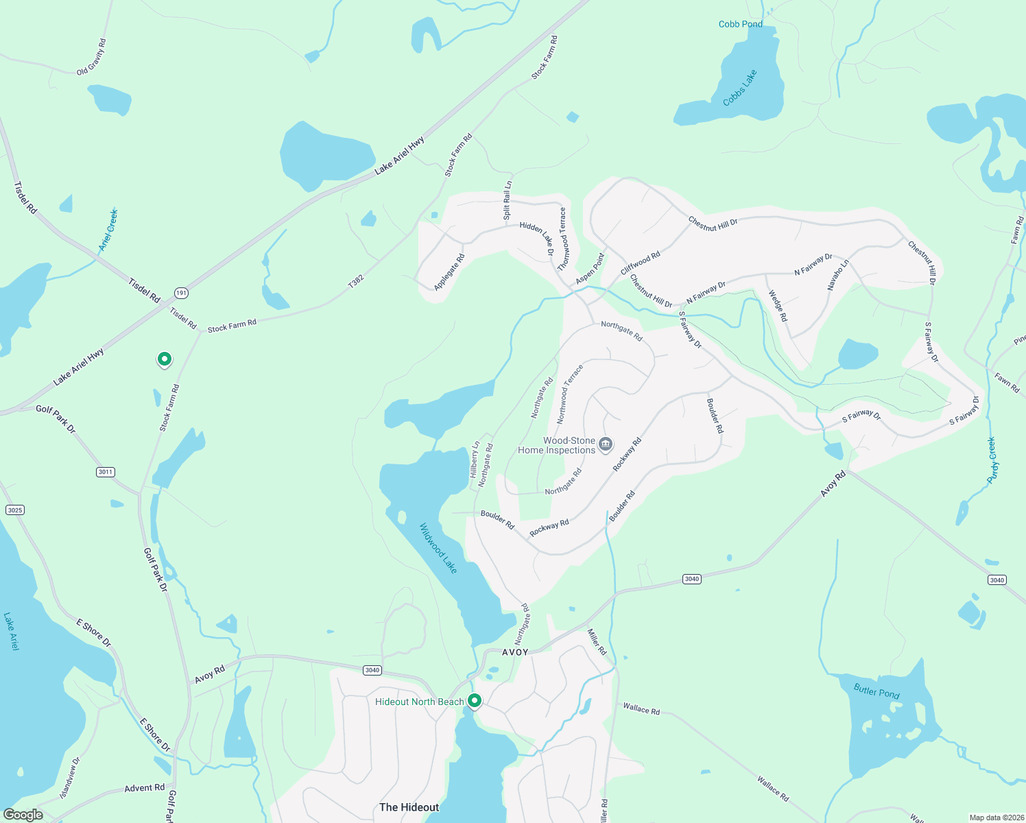 map of restaurants, bars, coffee shops, grocery stores, and more near 3090 Northgate Rd in Wayne