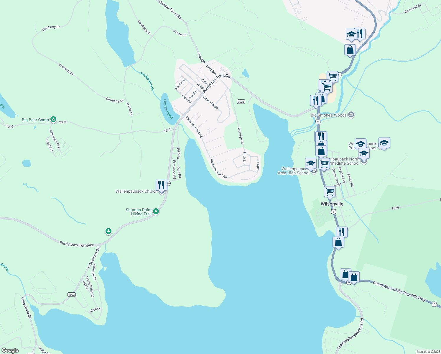 map of restaurants, bars, coffee shops, grocery stores, and more near 10 8th St in Hawley