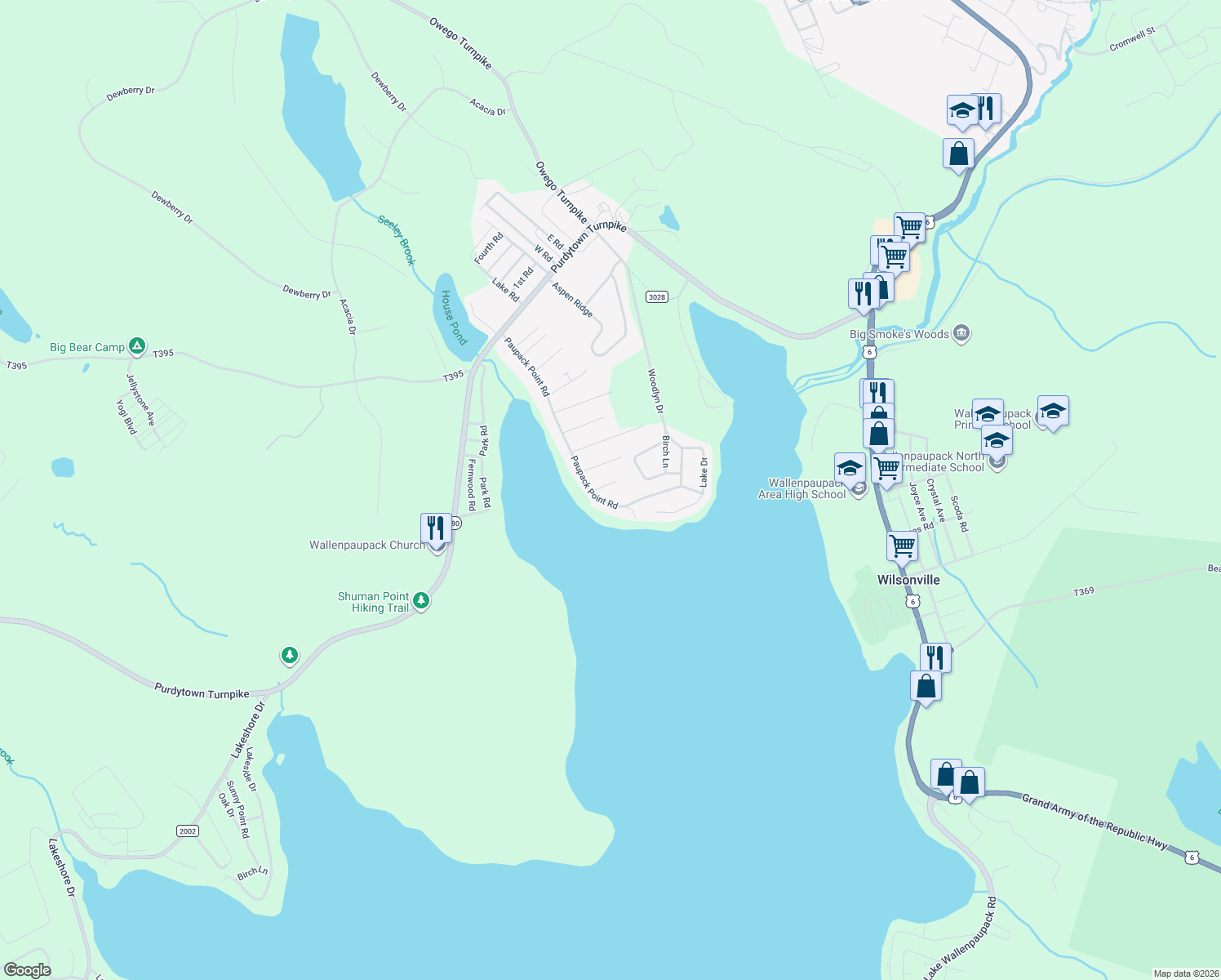 map of restaurants, bars, coffee shops, grocery stores, and more near 10 8th Street in Hawley