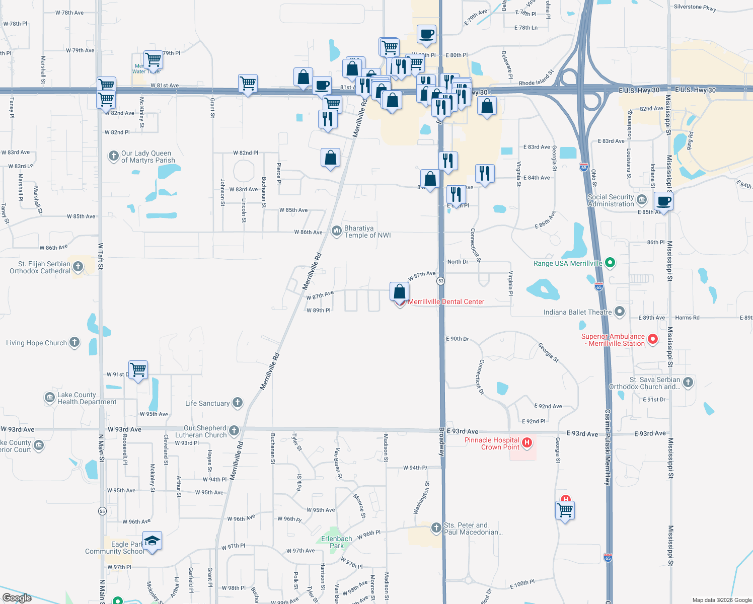 8760 Madison Street, Merrillville IN - Walk Score